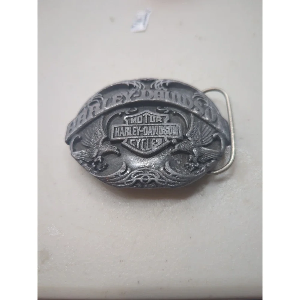 Vtg 1991 Harley-Davidson Belt Buckle Official Licensed Siskiyou N-88 Eagle USA